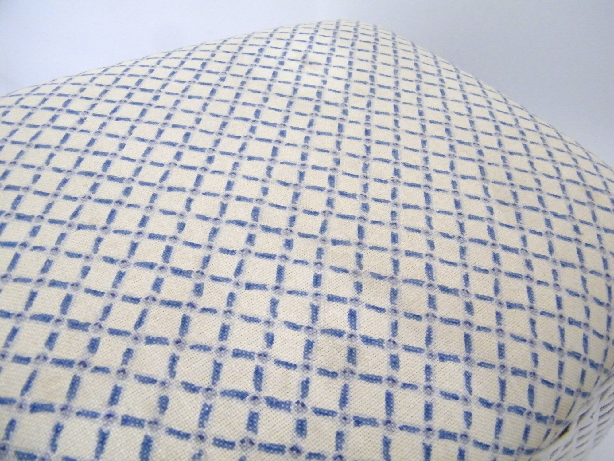 White Wicker Footstool