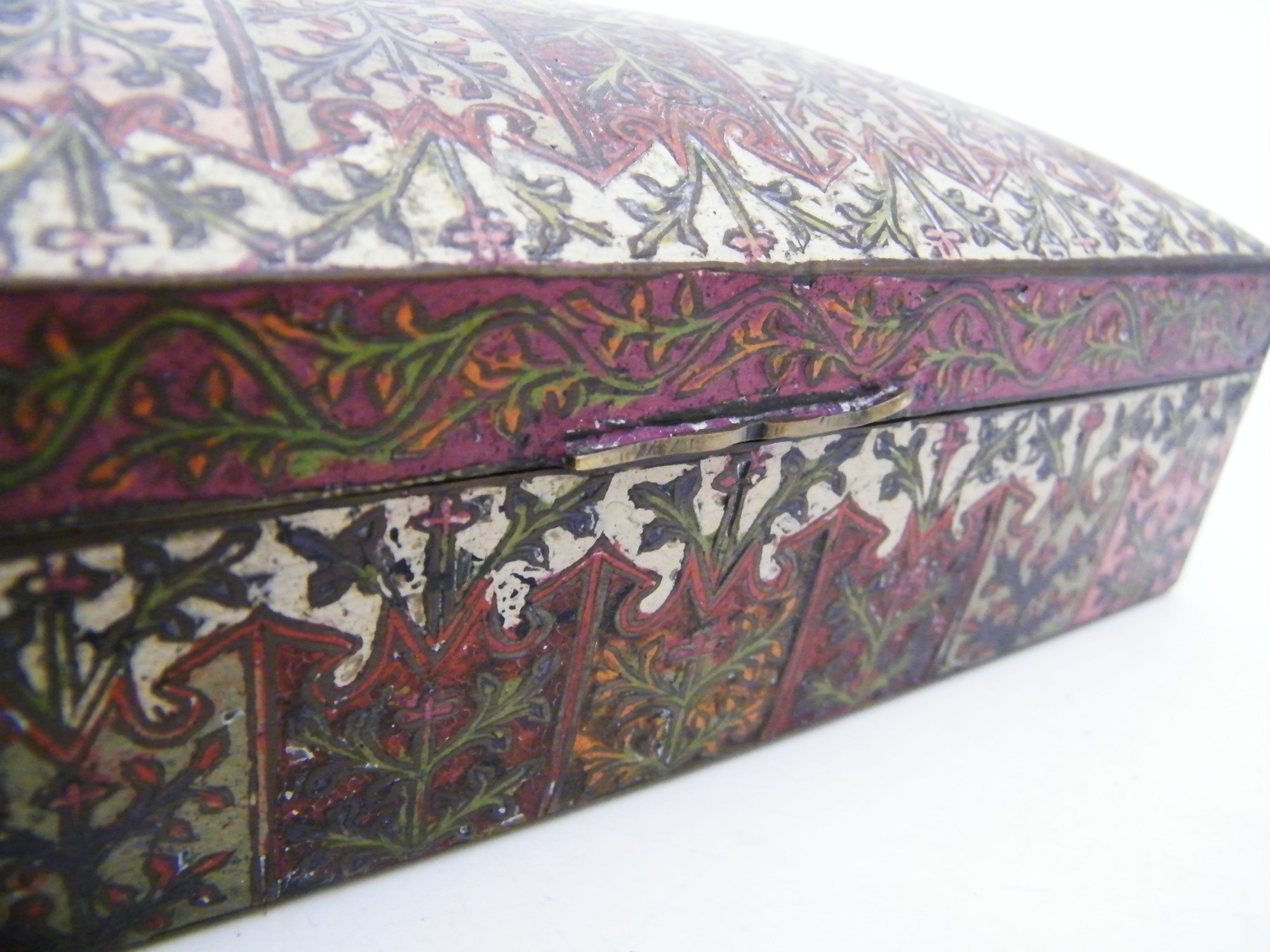 Vintage Enameled Brass Cigar Box