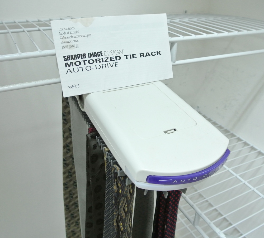 Sharper Image Motorized Tie Rack With Ties