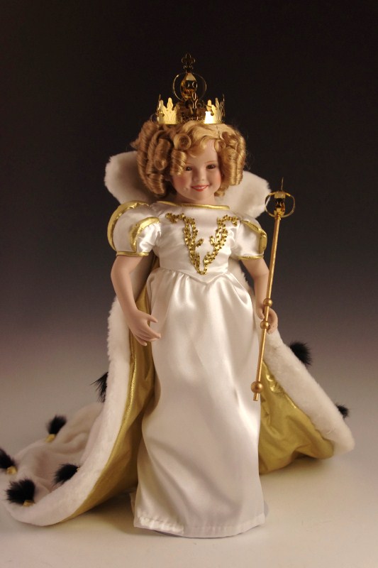 Danbury Mint Porcelain 'Shirley Temple' Doll, in Princess dress and crown