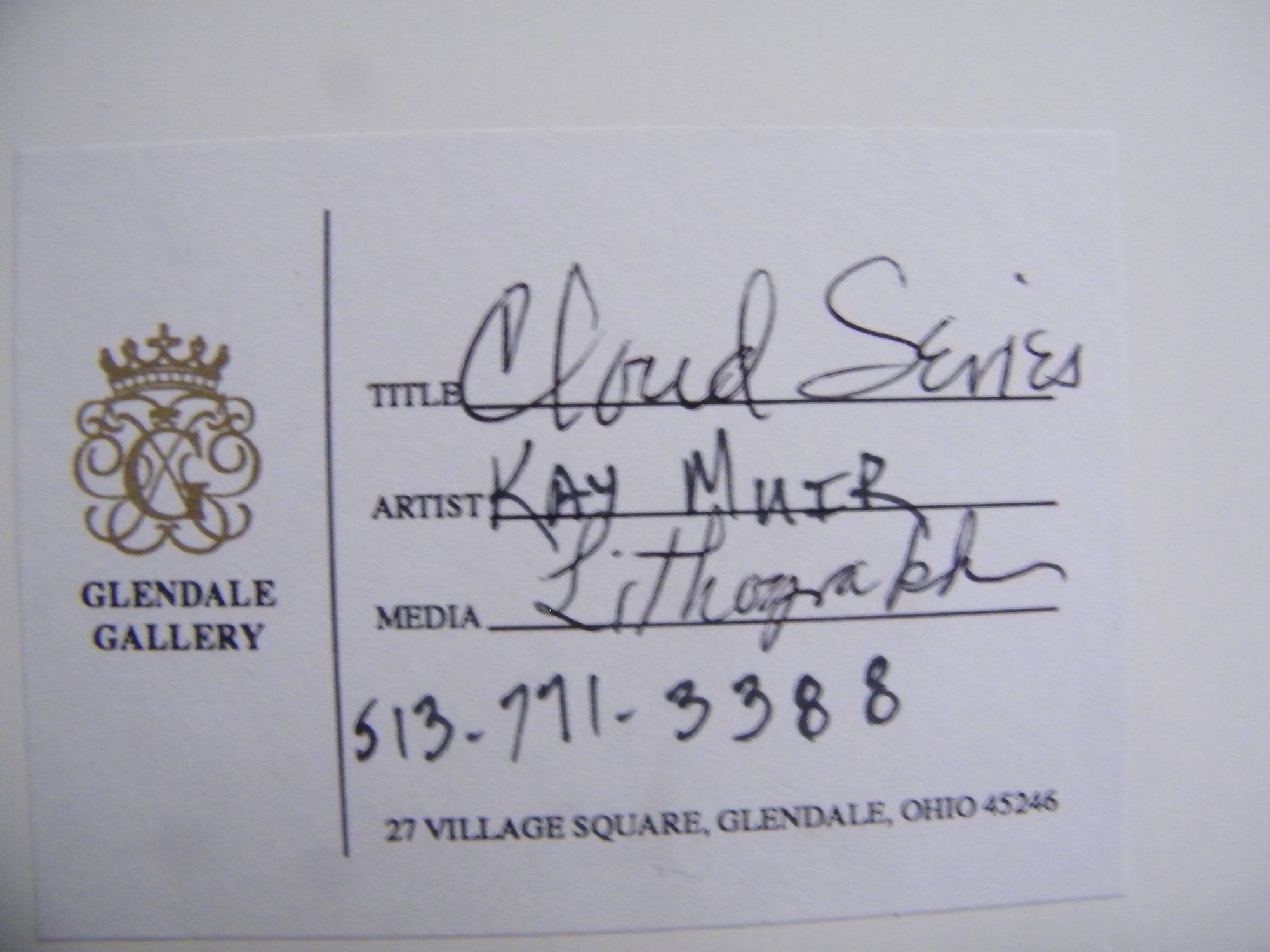 Muir 'Cloud Series' Lithograph