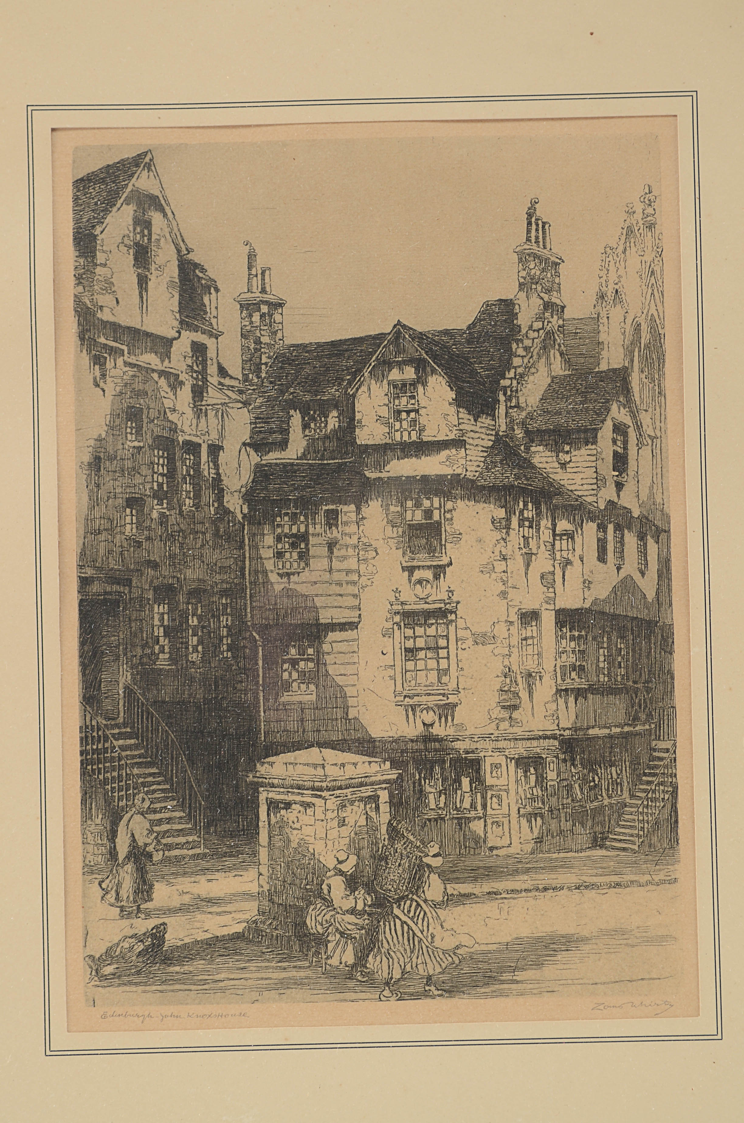 Vintage Framed Print of "John Knox House"