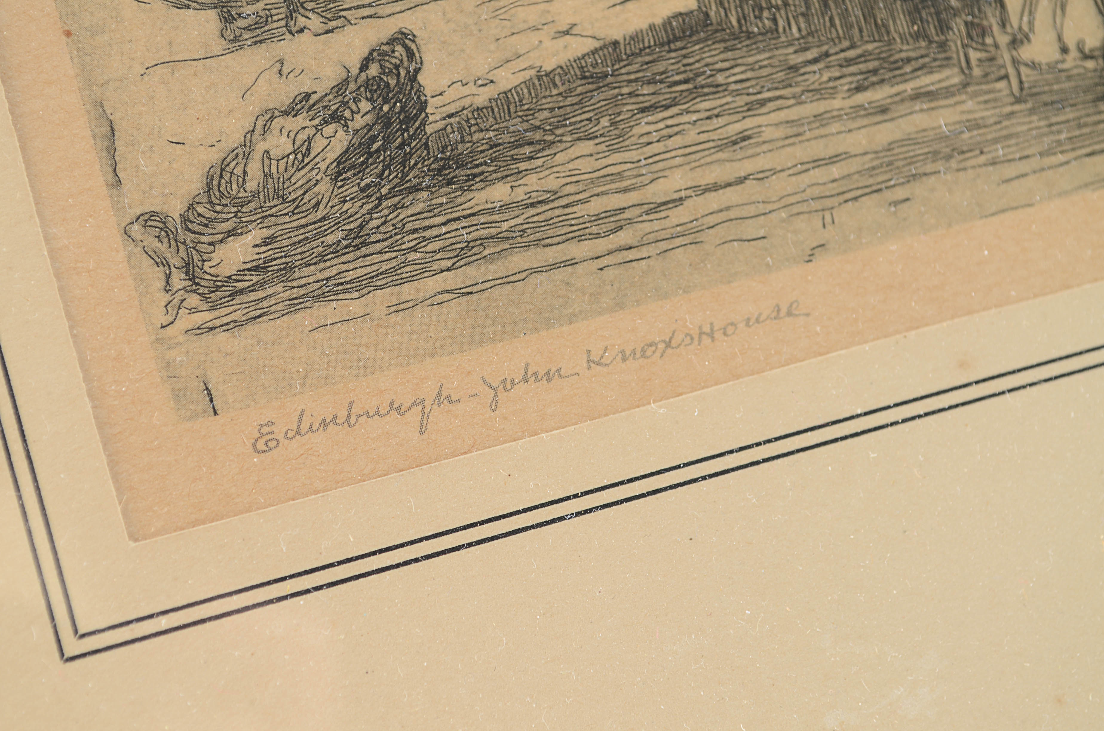 Vintage Framed Print of "John Knox House"