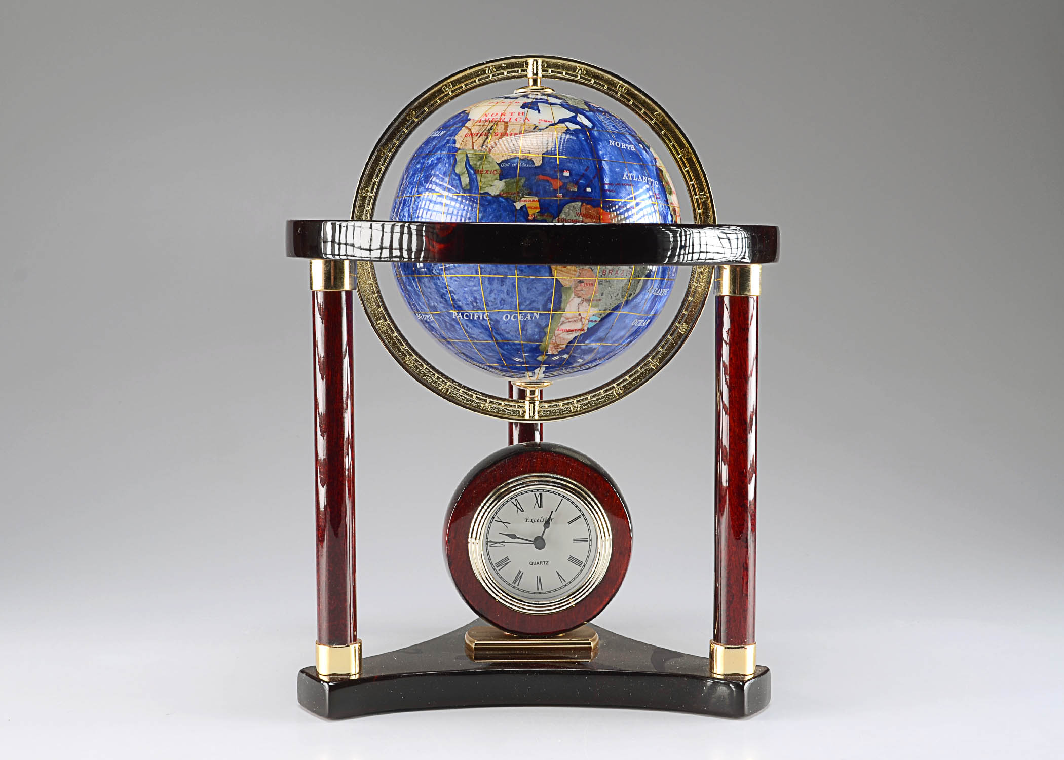 Lapis World Globe Clock