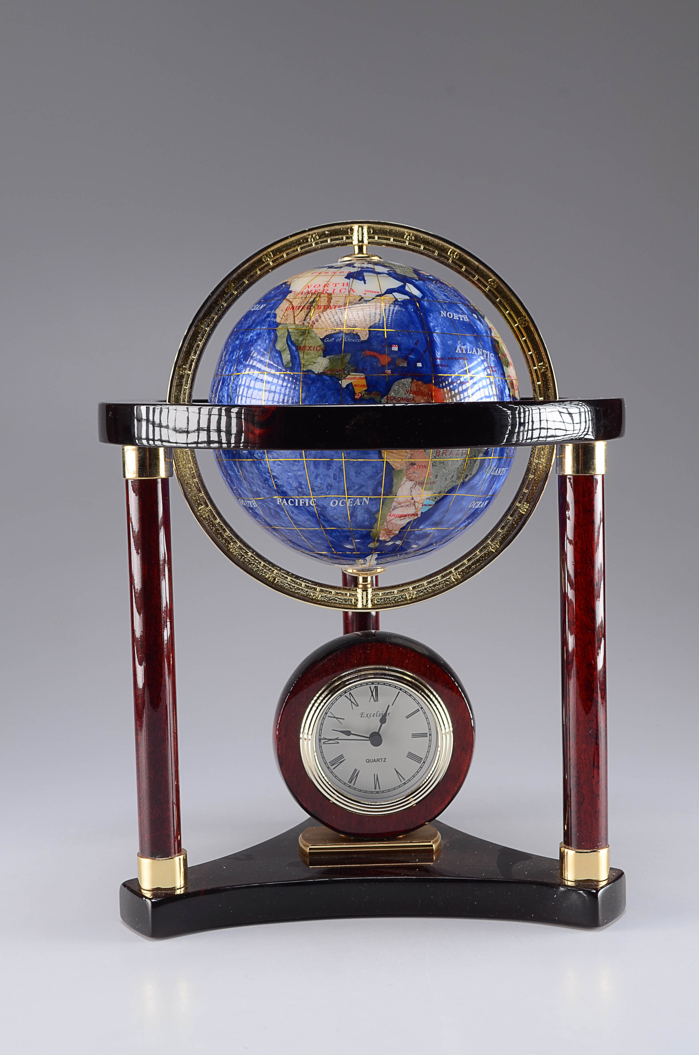 Lapis World Globe Clock