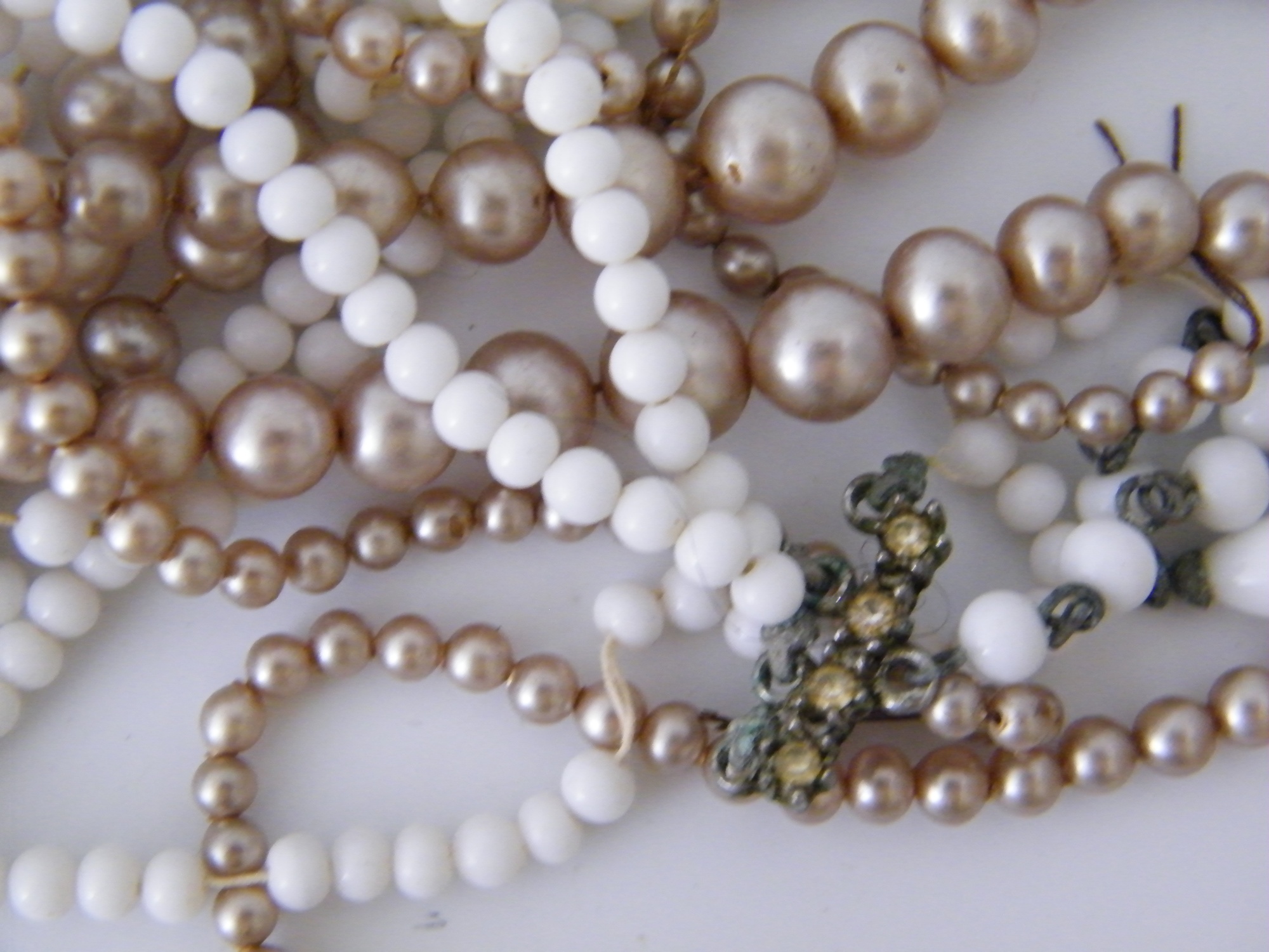 Sterling and Turquoise Earrings, Faux Pearls