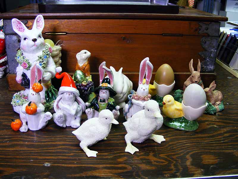 Easter and Holiday Rabbit Figurines