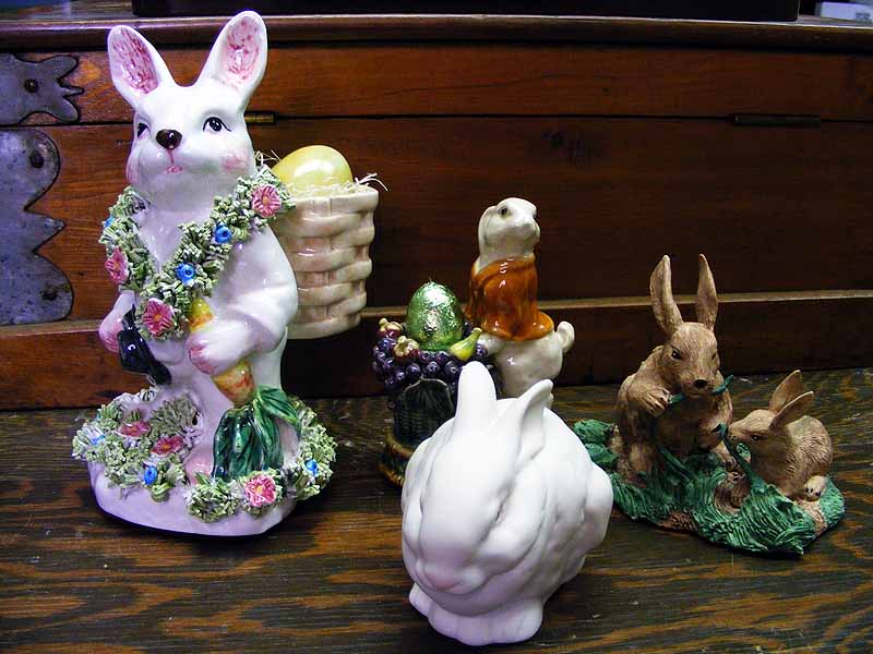 Easter and Holiday Rabbit Figurines