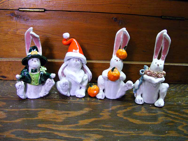 Easter and Holiday Rabbit Figurines