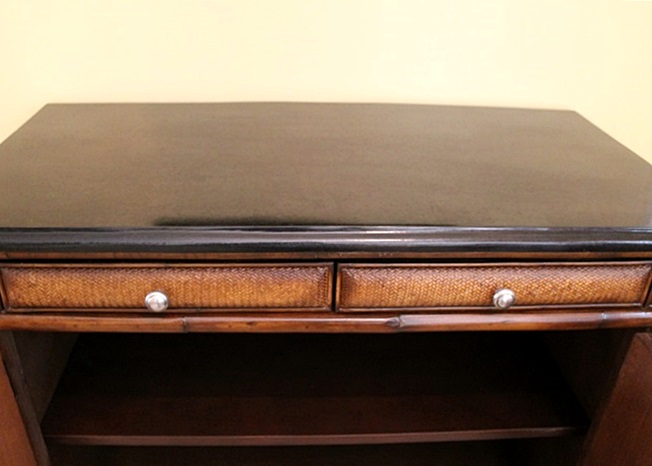 Thomasville "Ernest Hemingway" Oversized Side Table/Cabinet with Granite Top