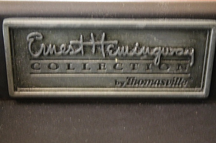 Thomasville "Ernest Hemingway" Oversized Side Table/Cabinet with Granite Top