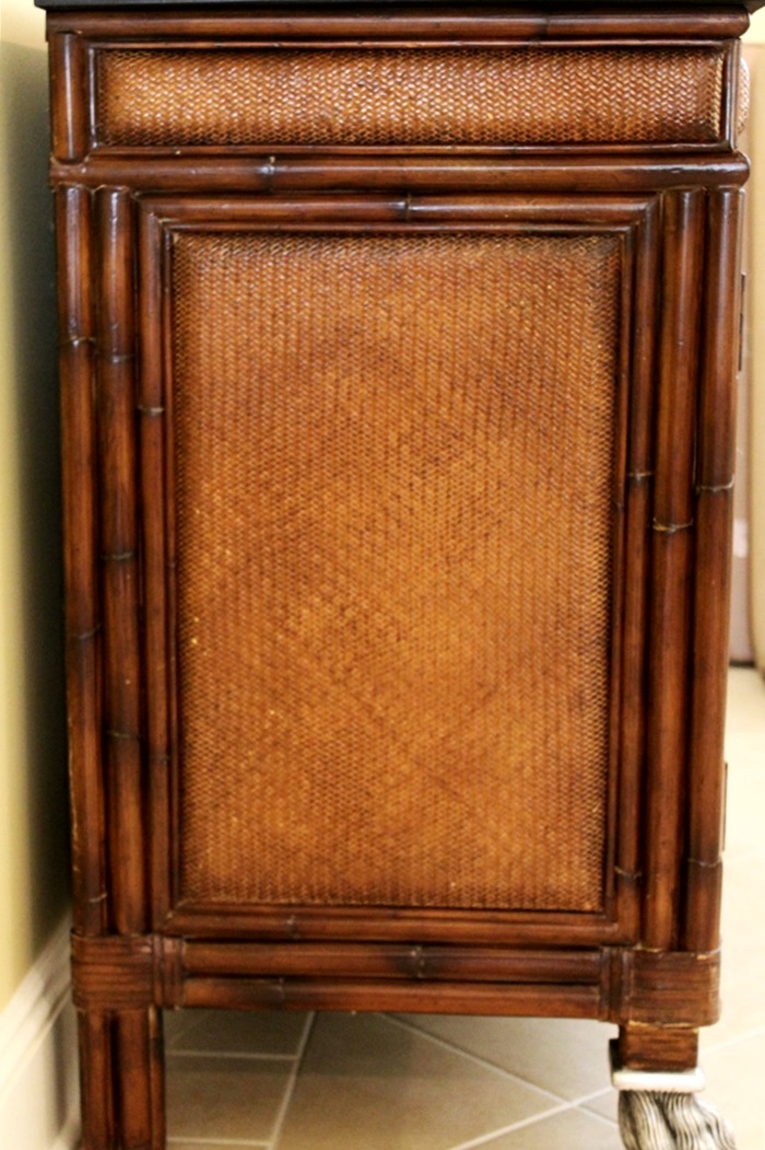 Thomasville "Ernest Hemingway" Oversized Side Table/Cabinet with Granite Top