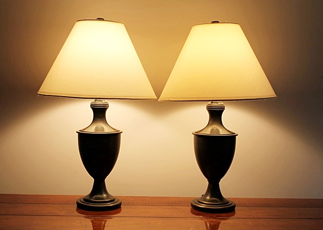 Pair of Pottery Barn Urn Shaped Table Lamp 