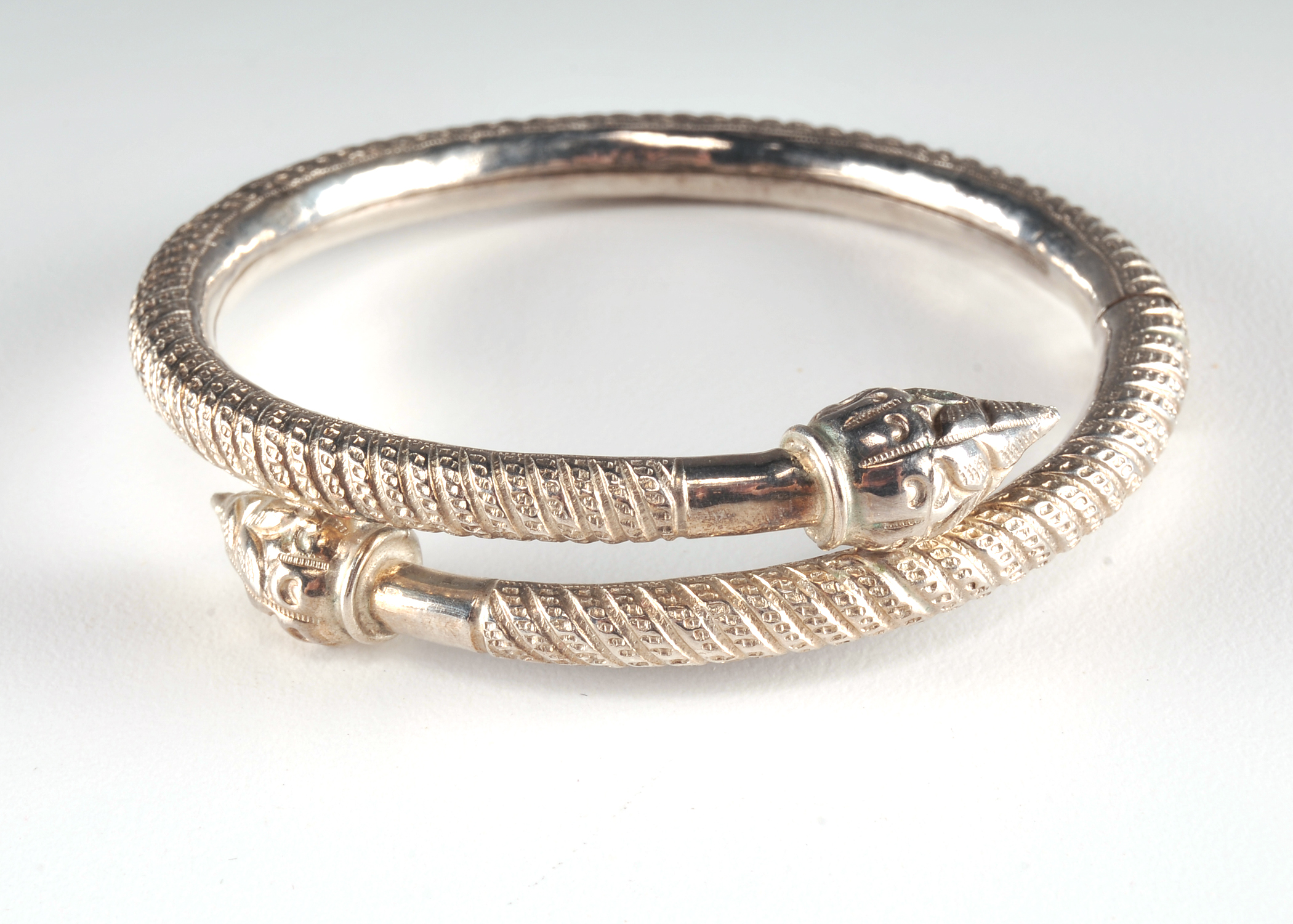India Silver Plate Twist Bracelet