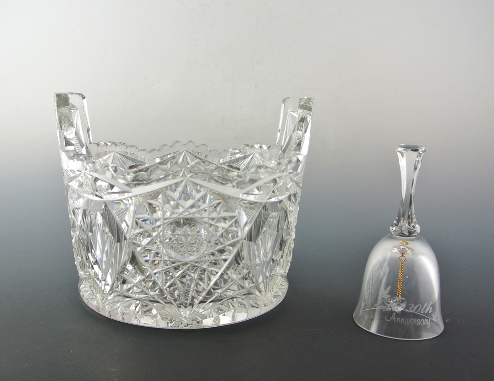 Antique Hobstar Bowl with Bell