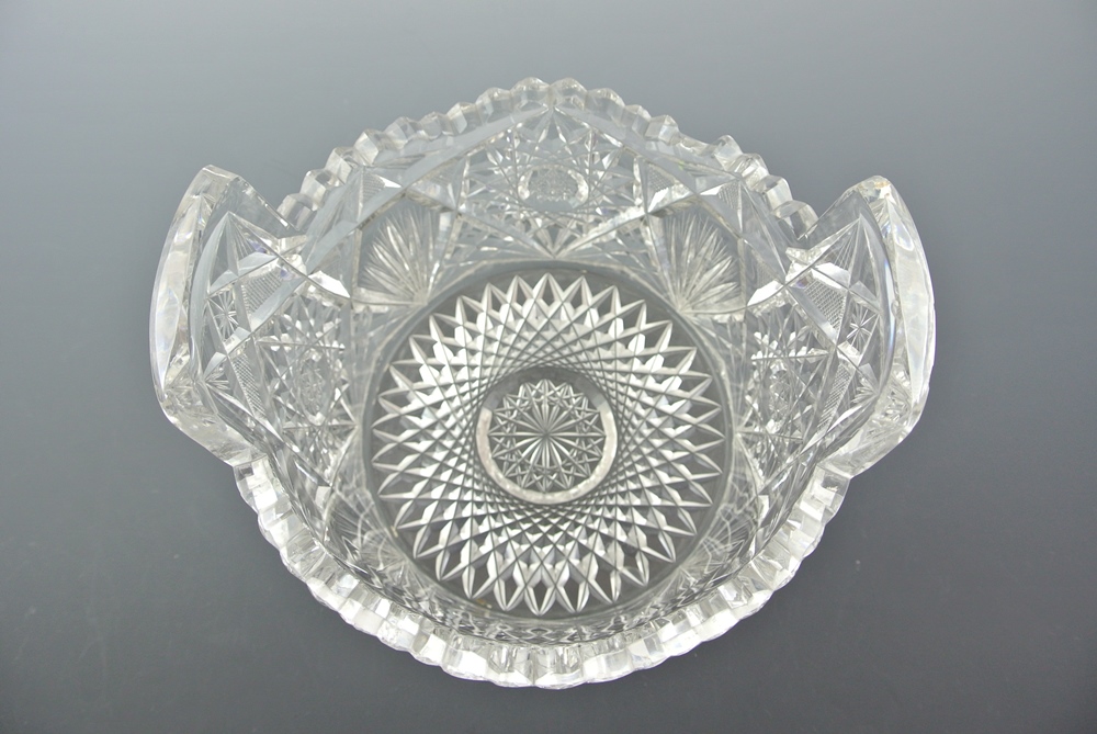 Antique Hobstar Bowl with Bell