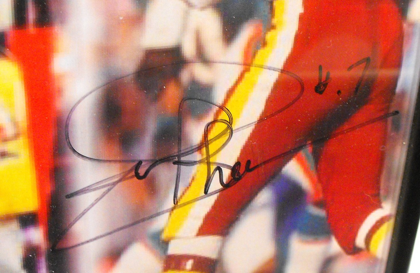 Joe Theismann Autographed Career Football Framed Photo