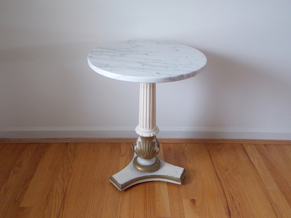 Marble Top Pedestal Table