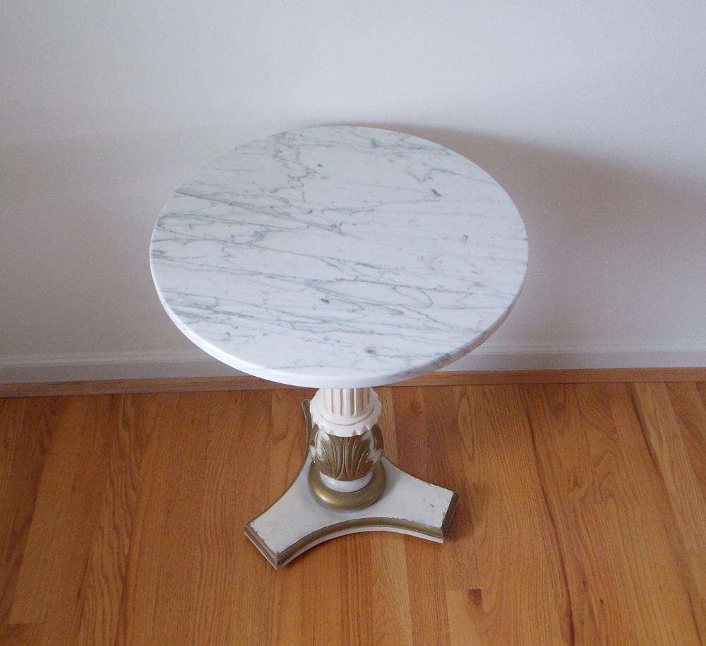Marble Top Pedestal Table