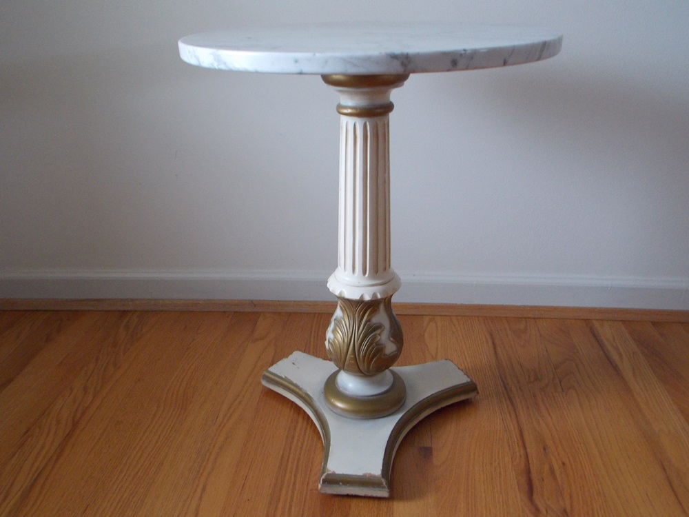 Marble Top Pedestal Table