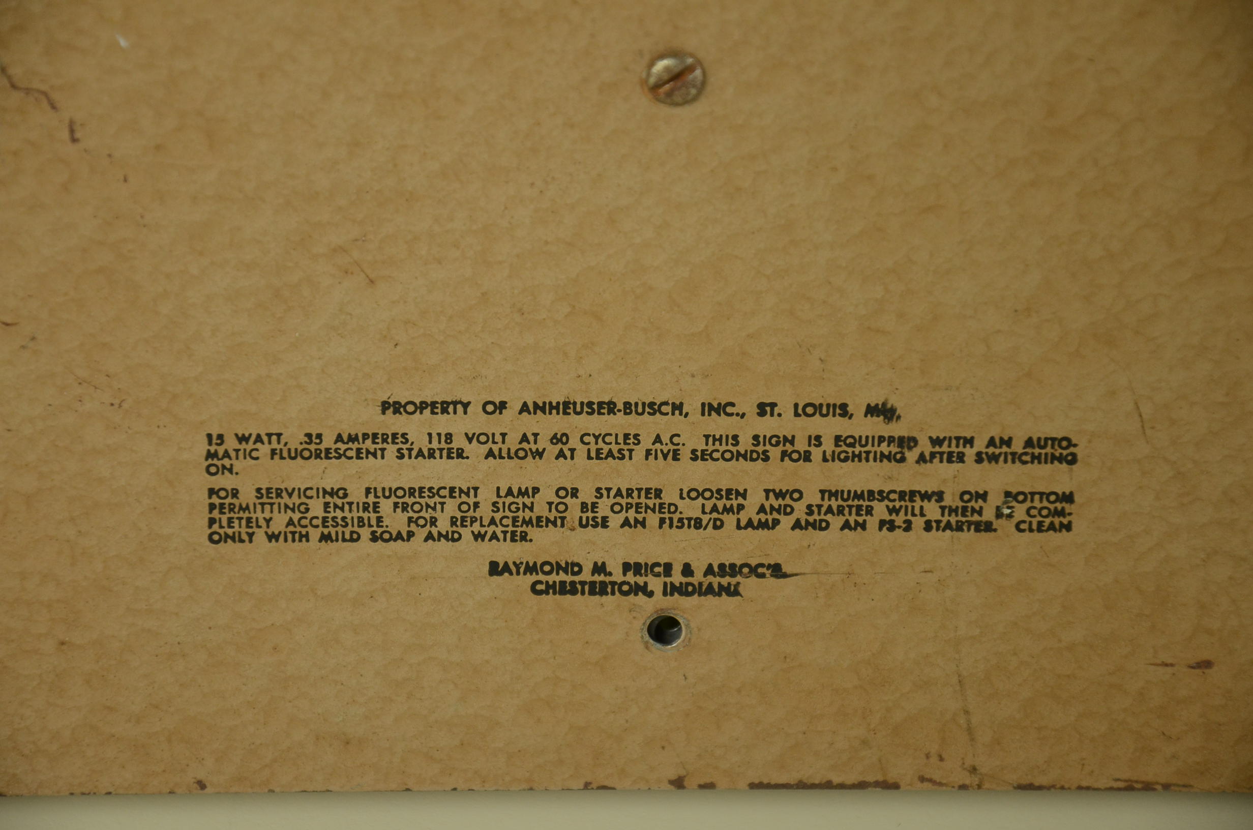 Vintage Budweiser Lighted Sign 