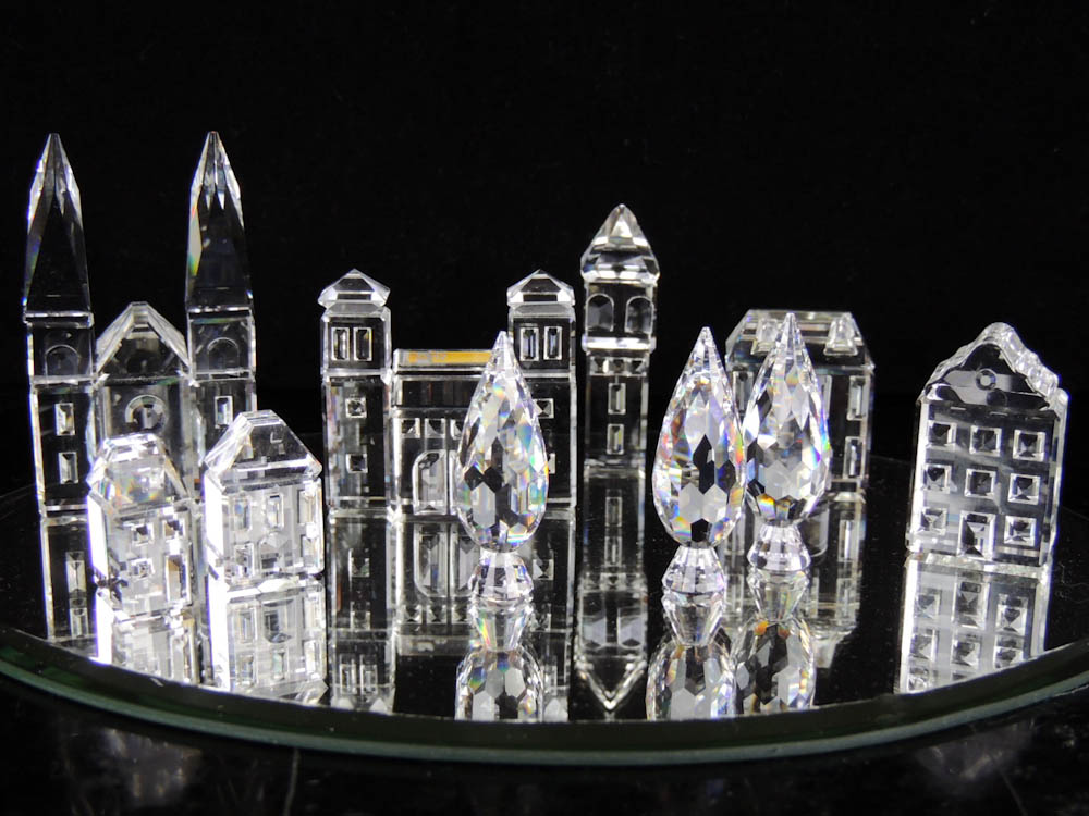 Swarovski Crystal City Miniature Buildings