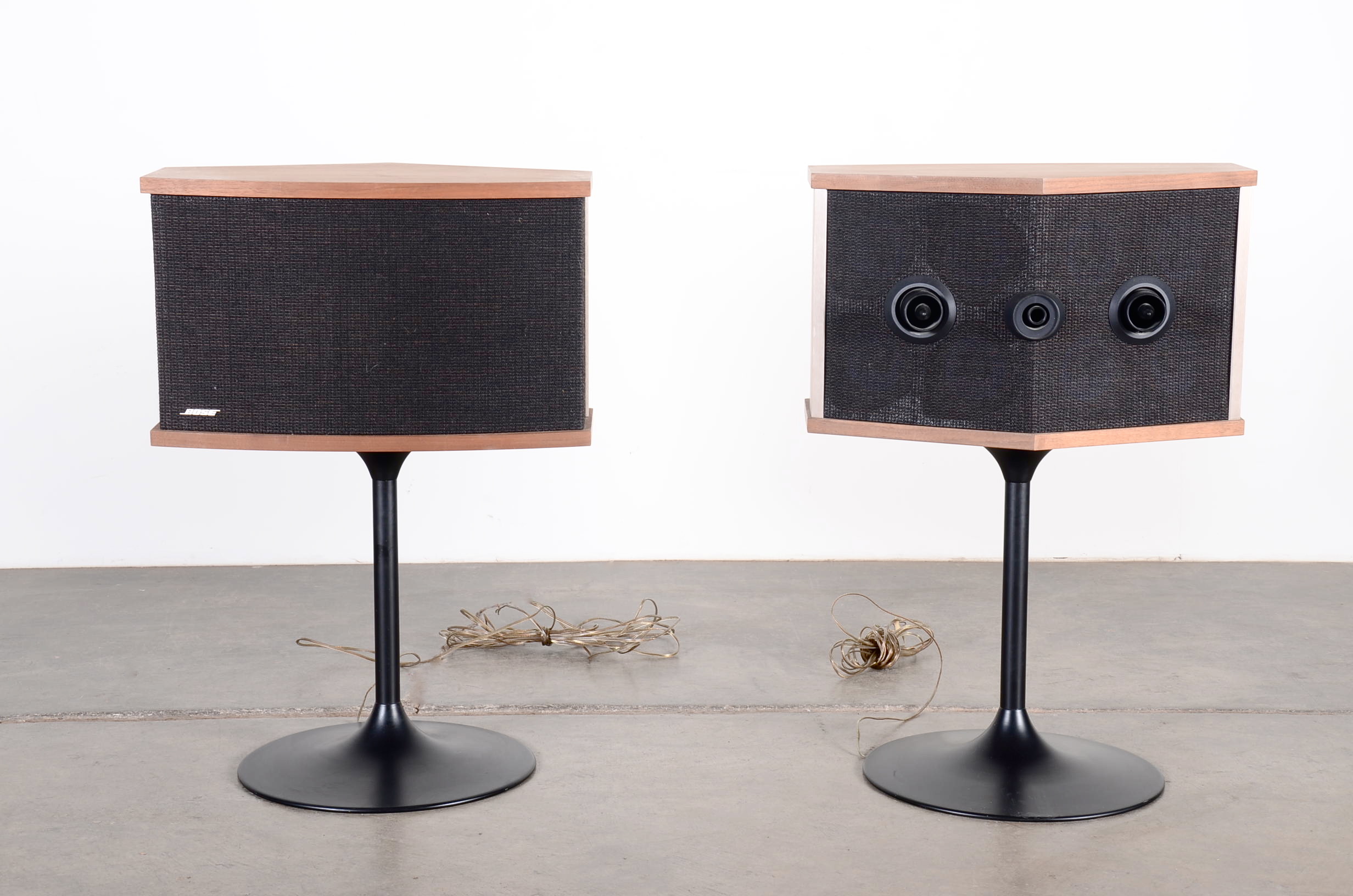 A Pair of Bose 901 Speakers with Pedestal Stand