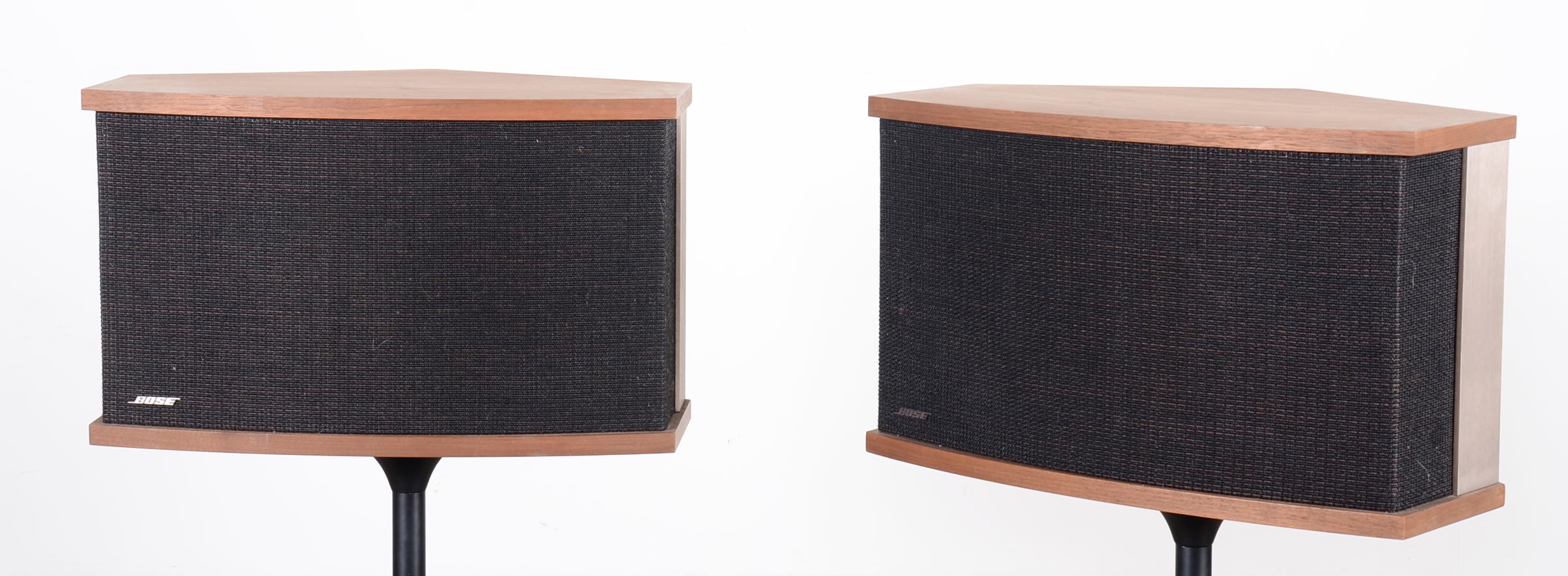 A Pair of Bose 901 Speakers with Pedestal Stand