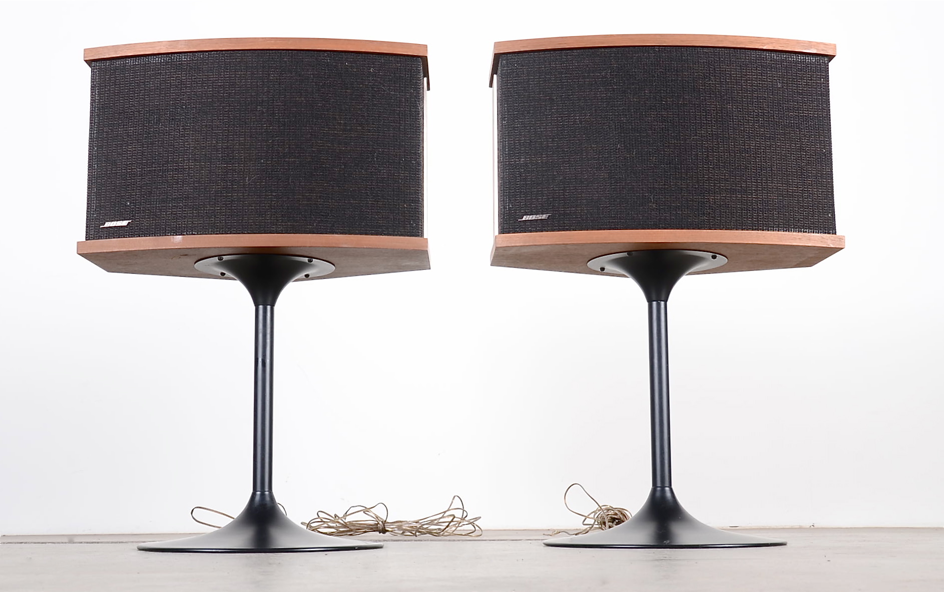 A Pair of Bose 901 Speakers with Pedestal Stand