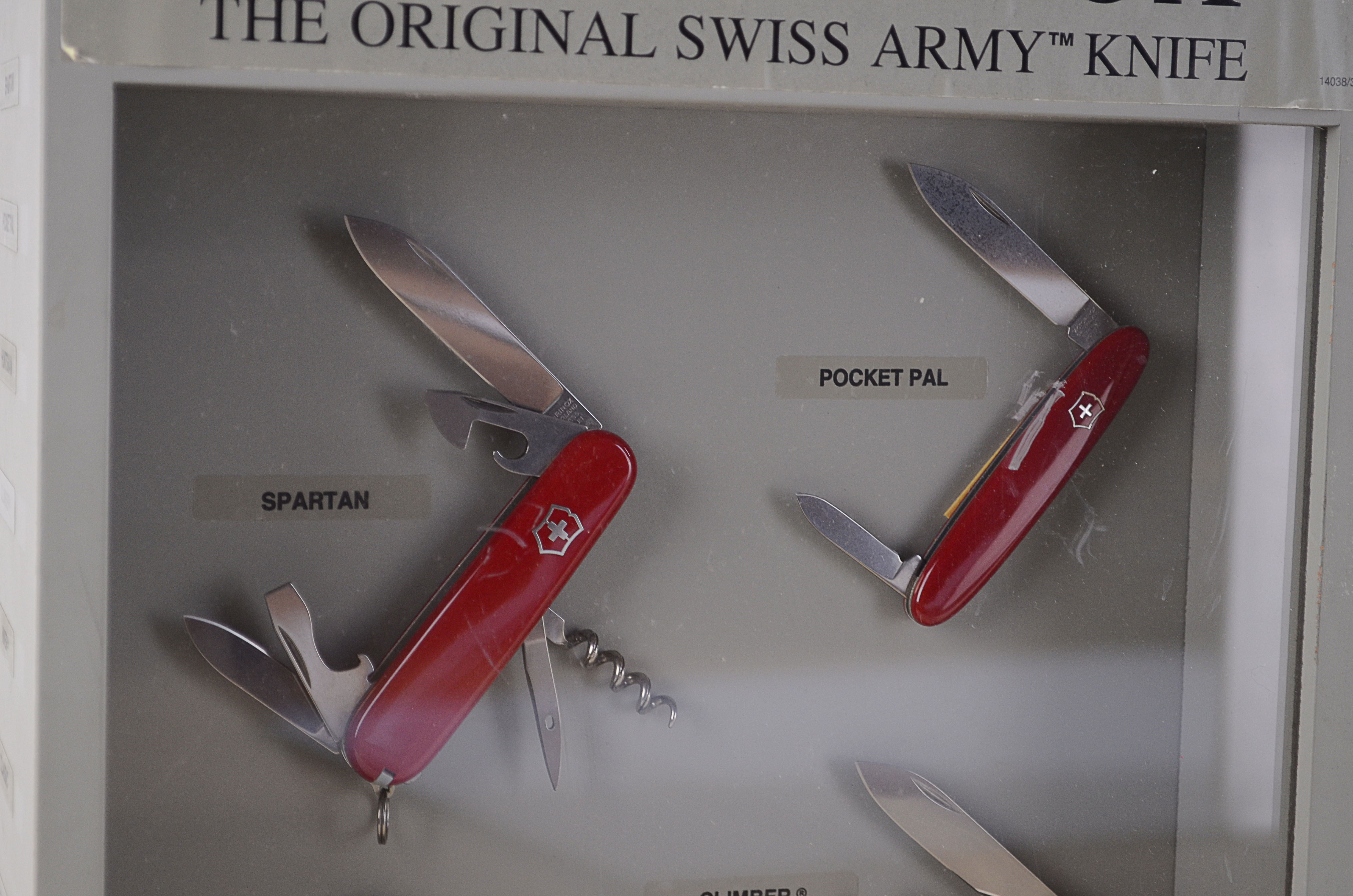Great Victorinox Swiss Army Knife Store Display with Original Knives
