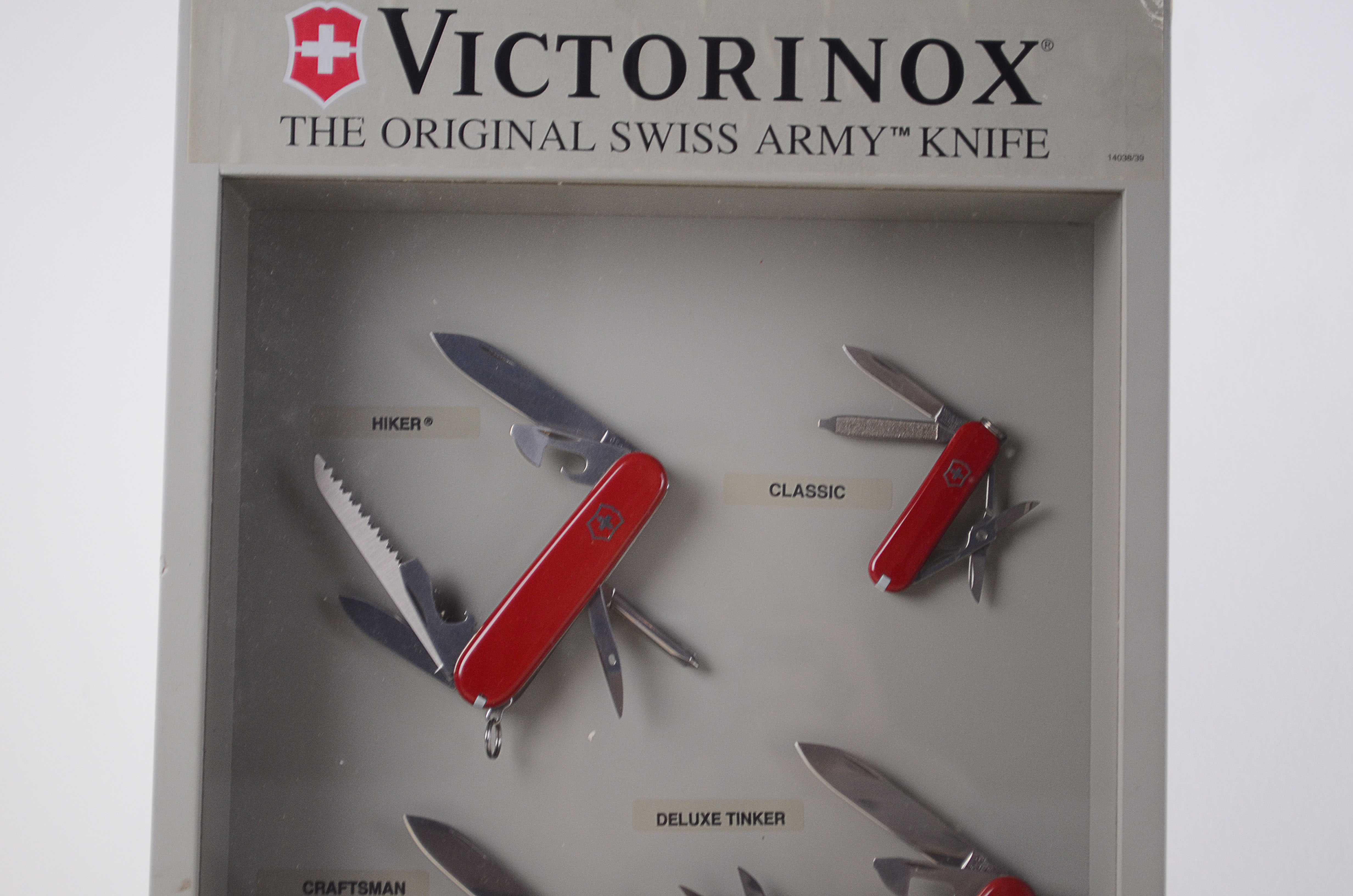 Great Victorinox Swiss Army Knife Store Display with Original Knives