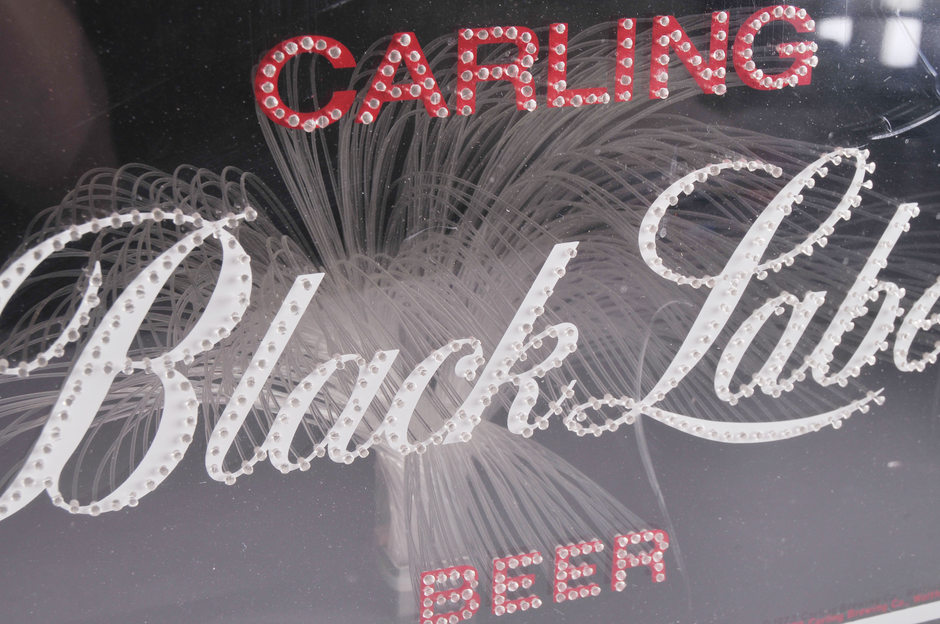Carling Black Label Beer Lighted Fiber-optic Sign 