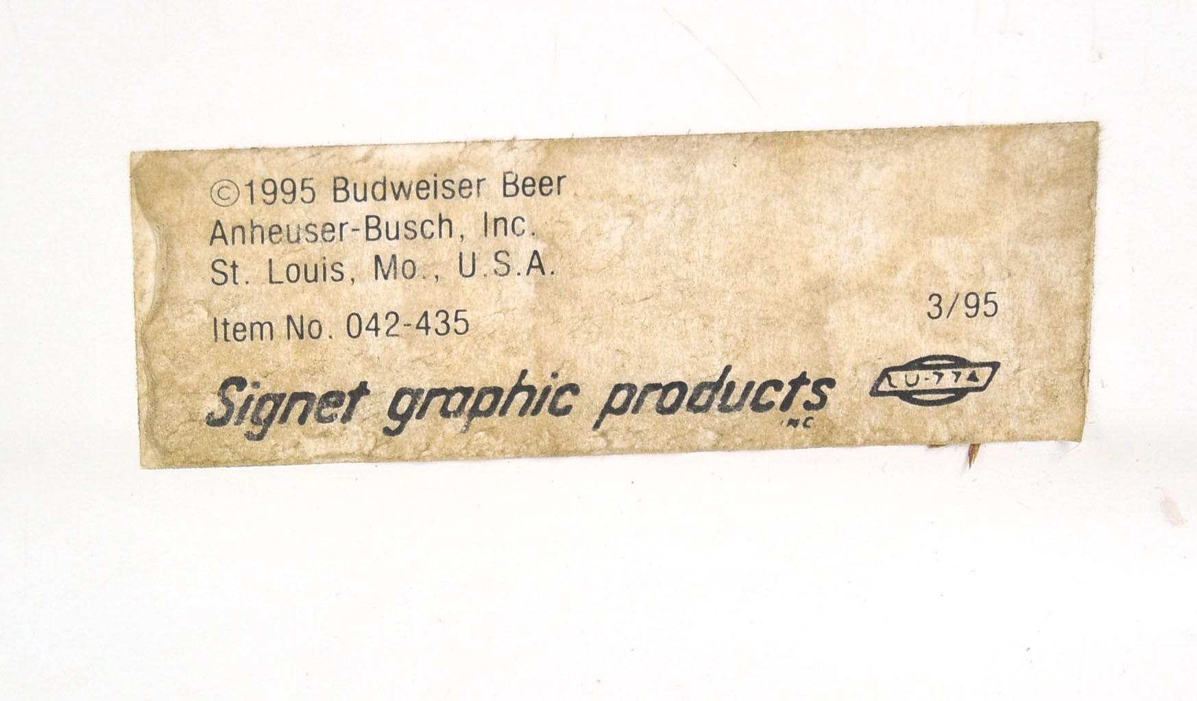 Huge Vintage Budweiser Beer Sign 