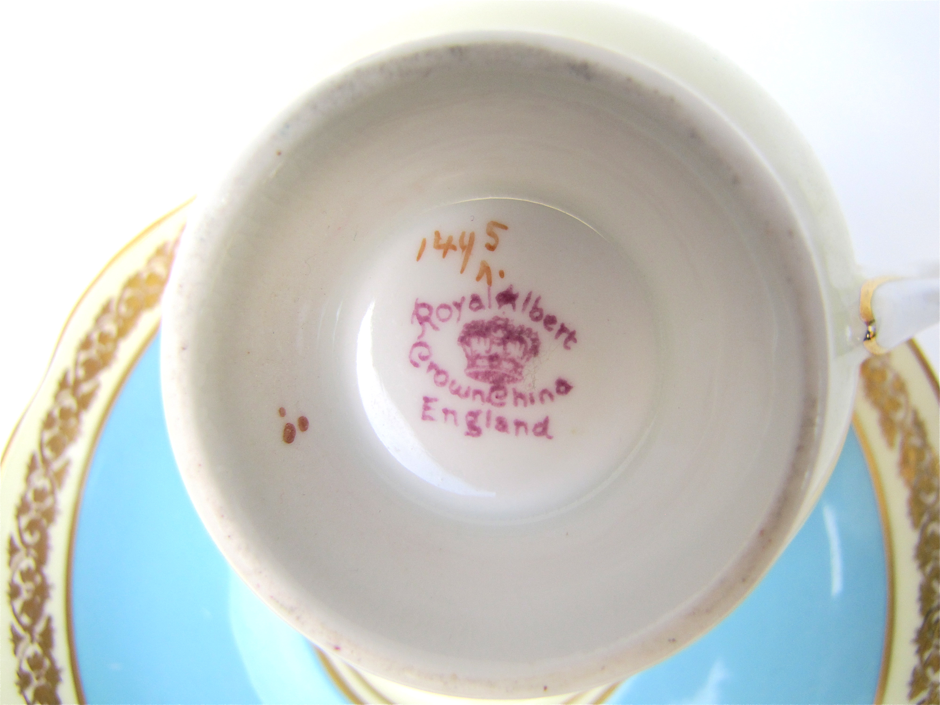 Cup And Saucer Lot With Shelf