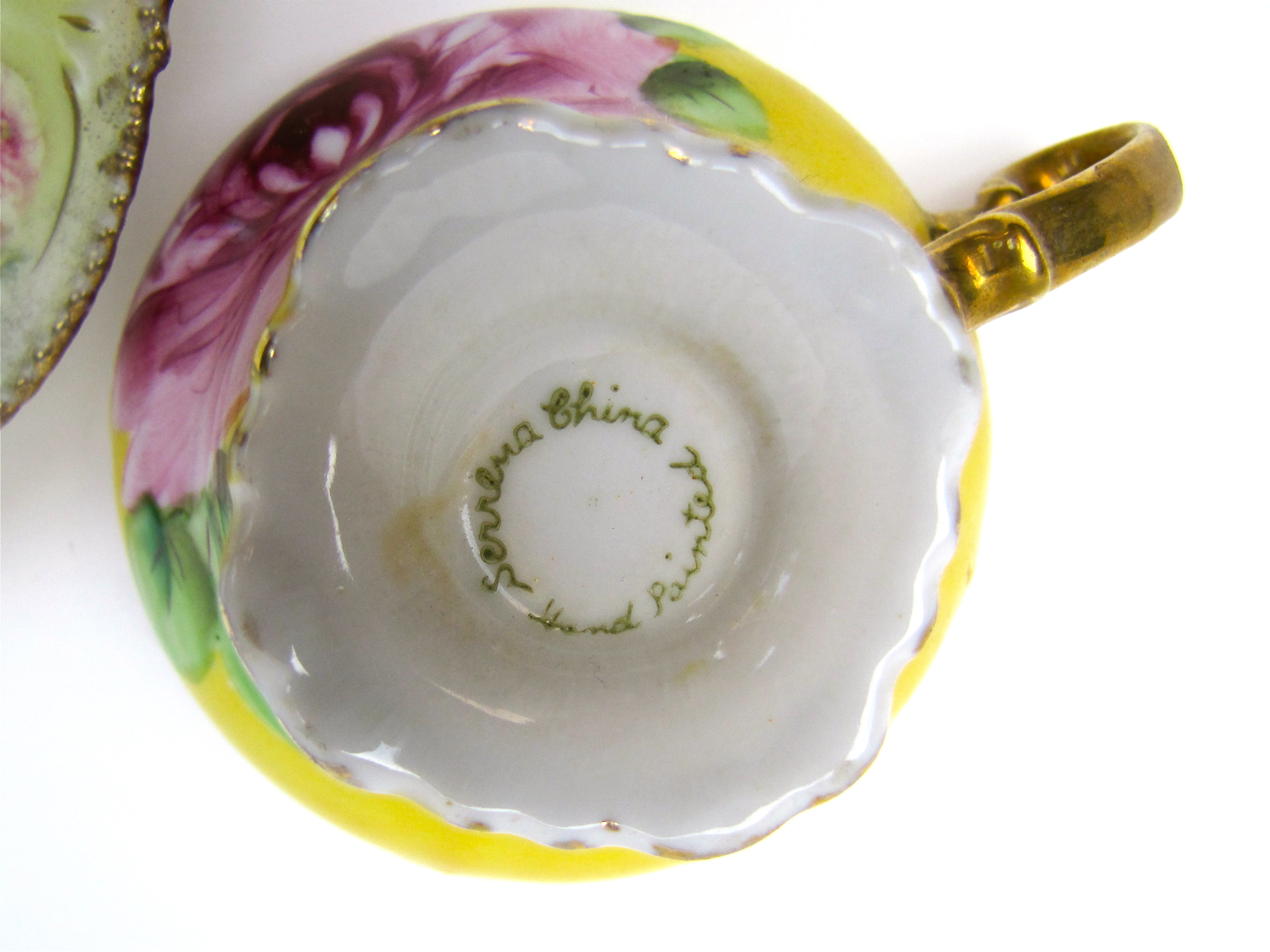 Cup And Saucer Lot With Shelf