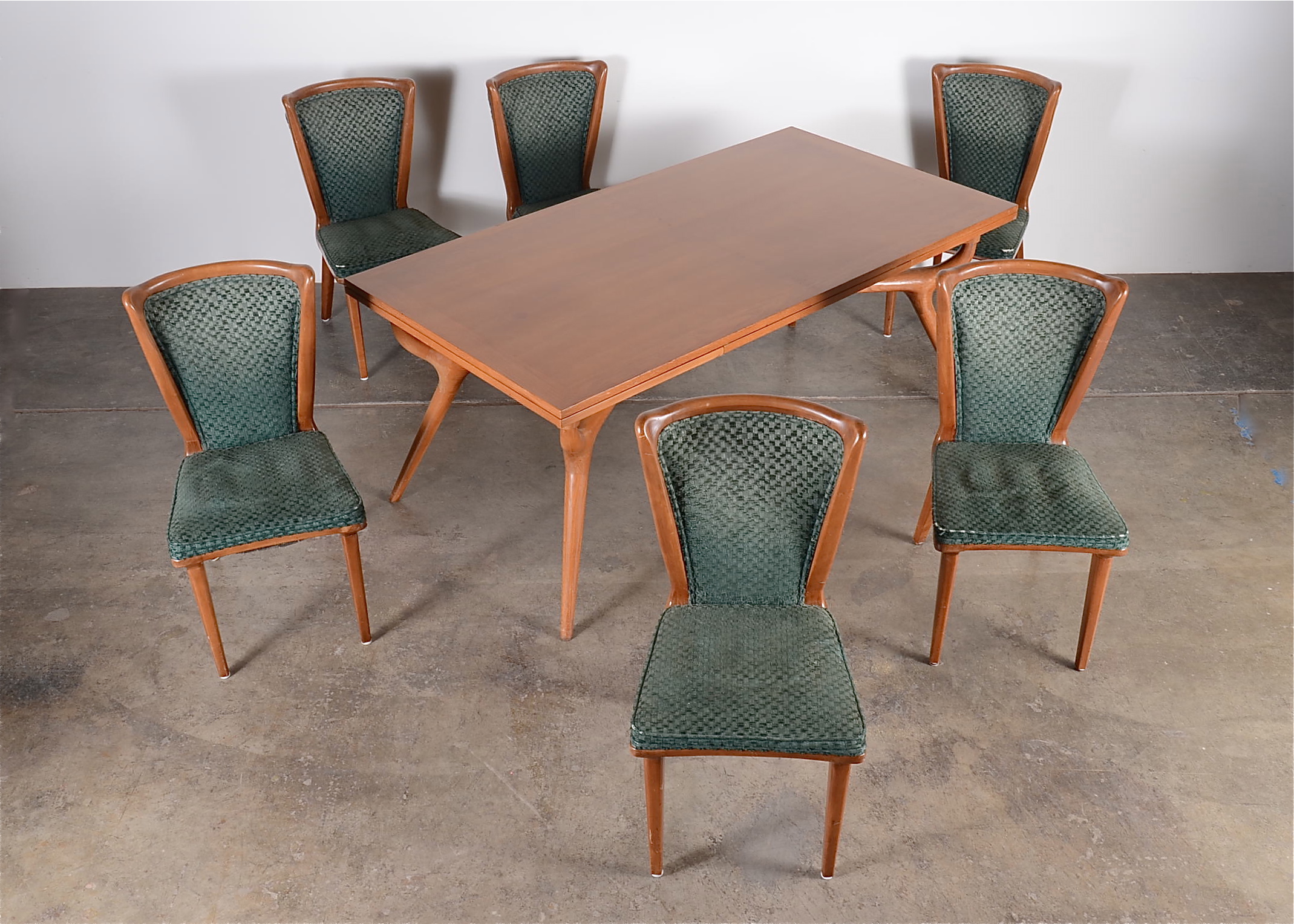 Mid-Century Harold Schwartz for Romweber Dining Table and Chairs