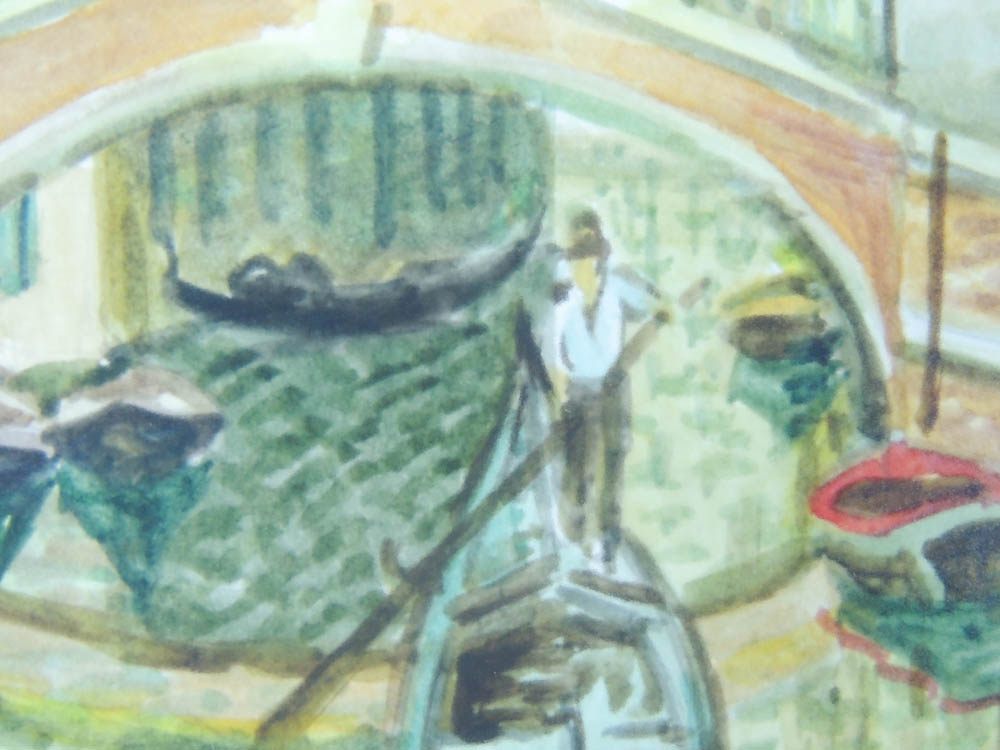 Saverio de Bello Framed Watercolor