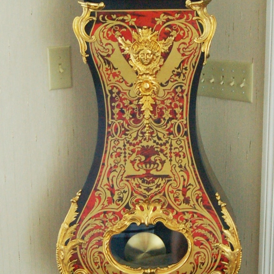 Louis XV- Style Tortoise Shell Bombe Clock