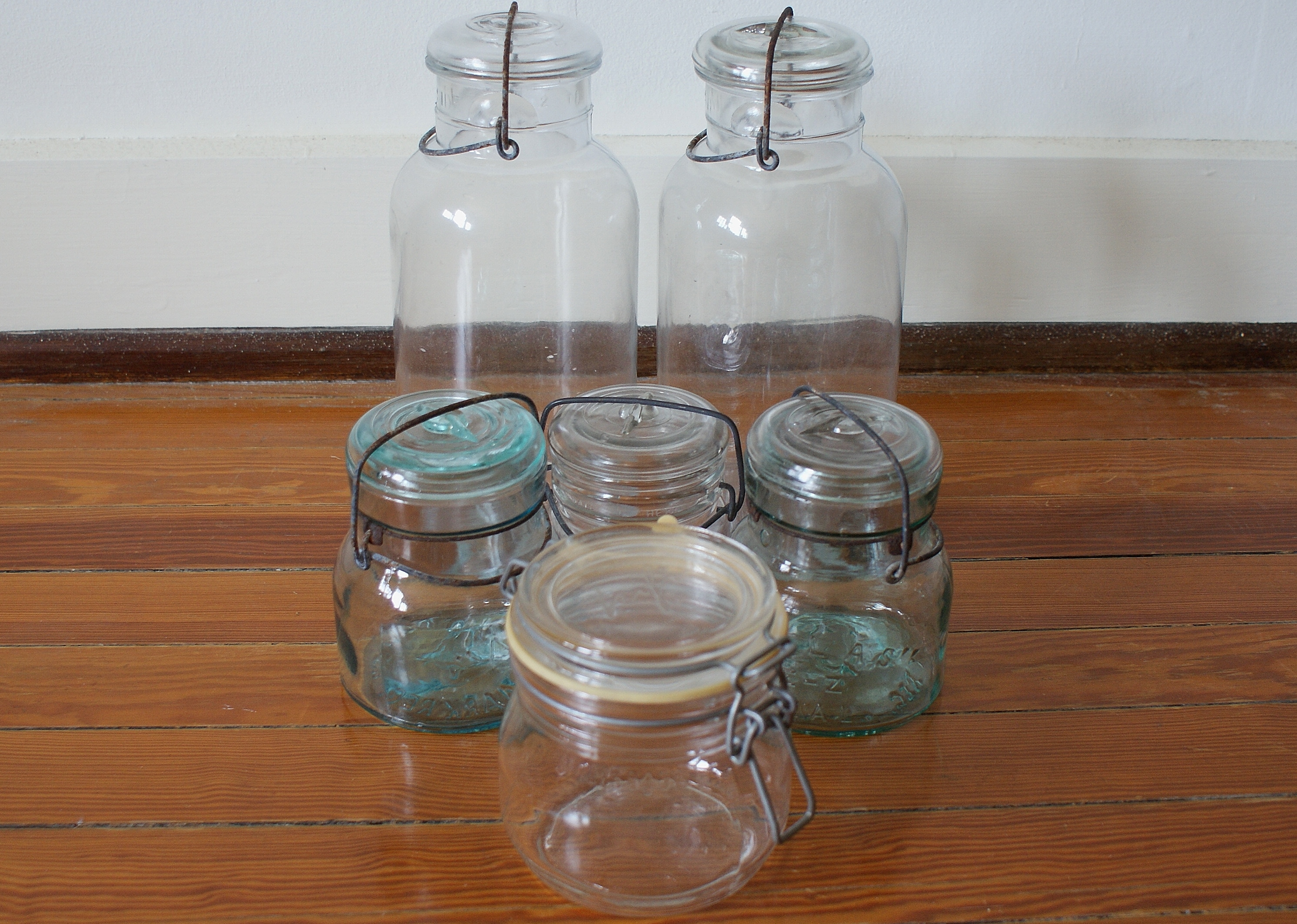 Lot Of Antique Glass Containers