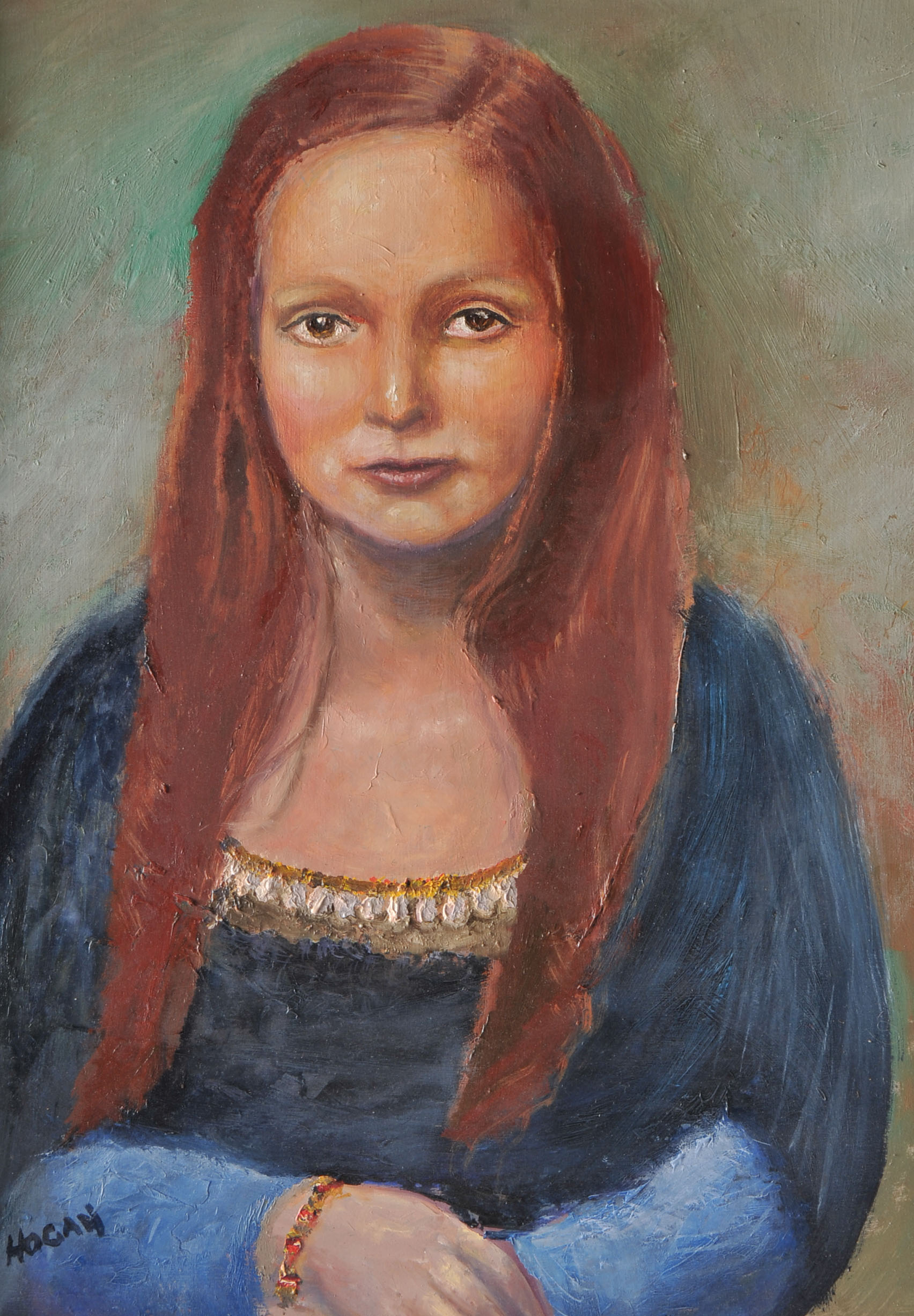 Patrick Hogan Original Oil on Board, Portrait