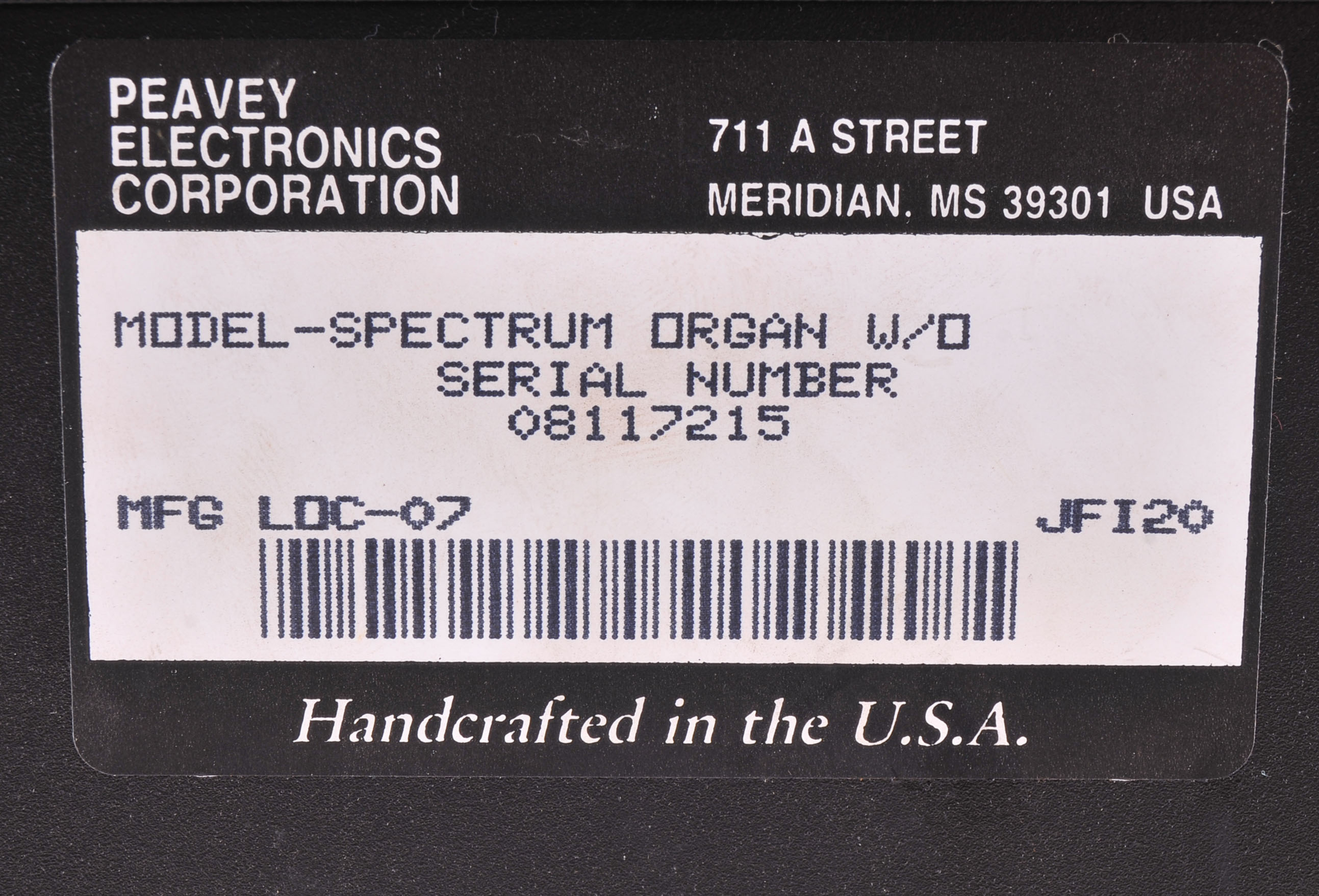 Peavey Spectrum Classic Organ Sound Module