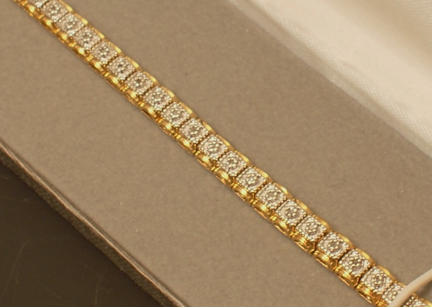 Diamond and Sterling Tennis Bracelet