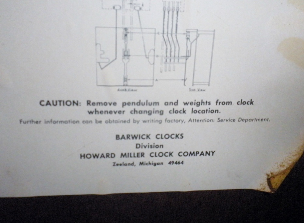 Howard Miller Grandfather Clock by Barwick   
