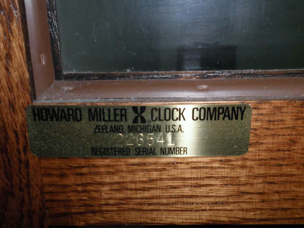 Howard Miller Grandfather Clock 
