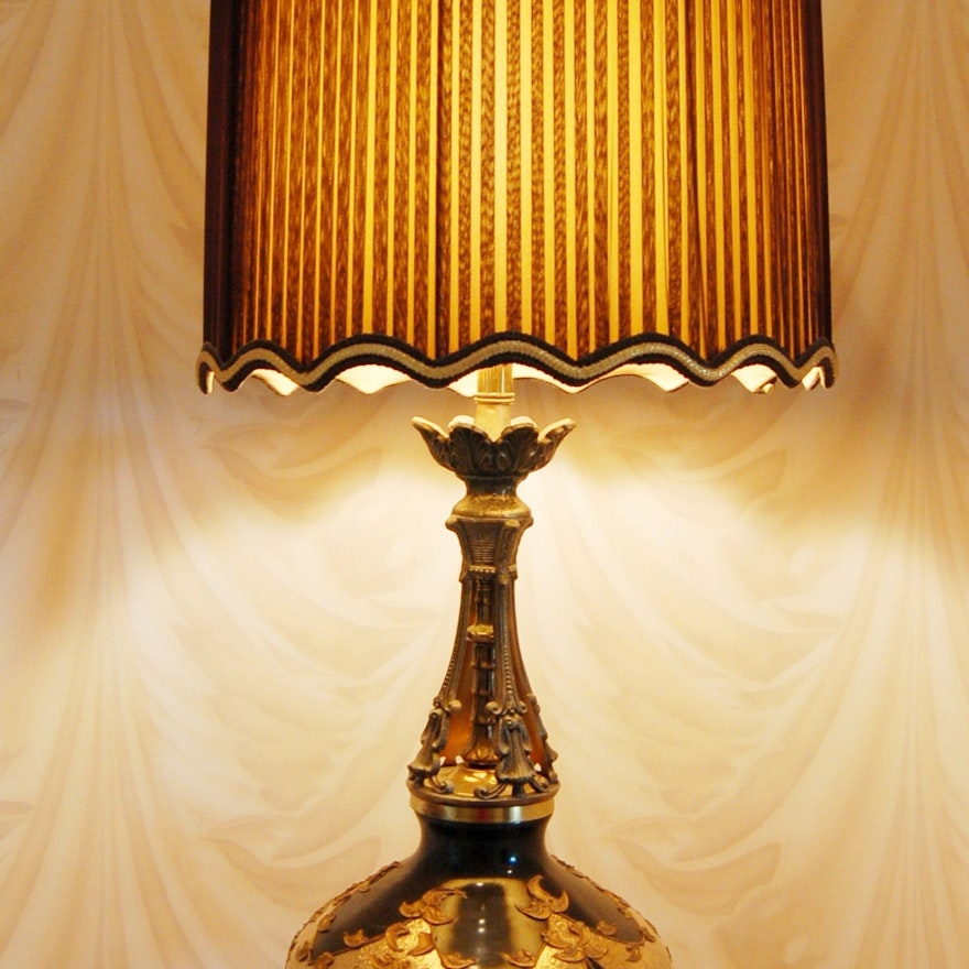 Brass Boudoir Table Lamp