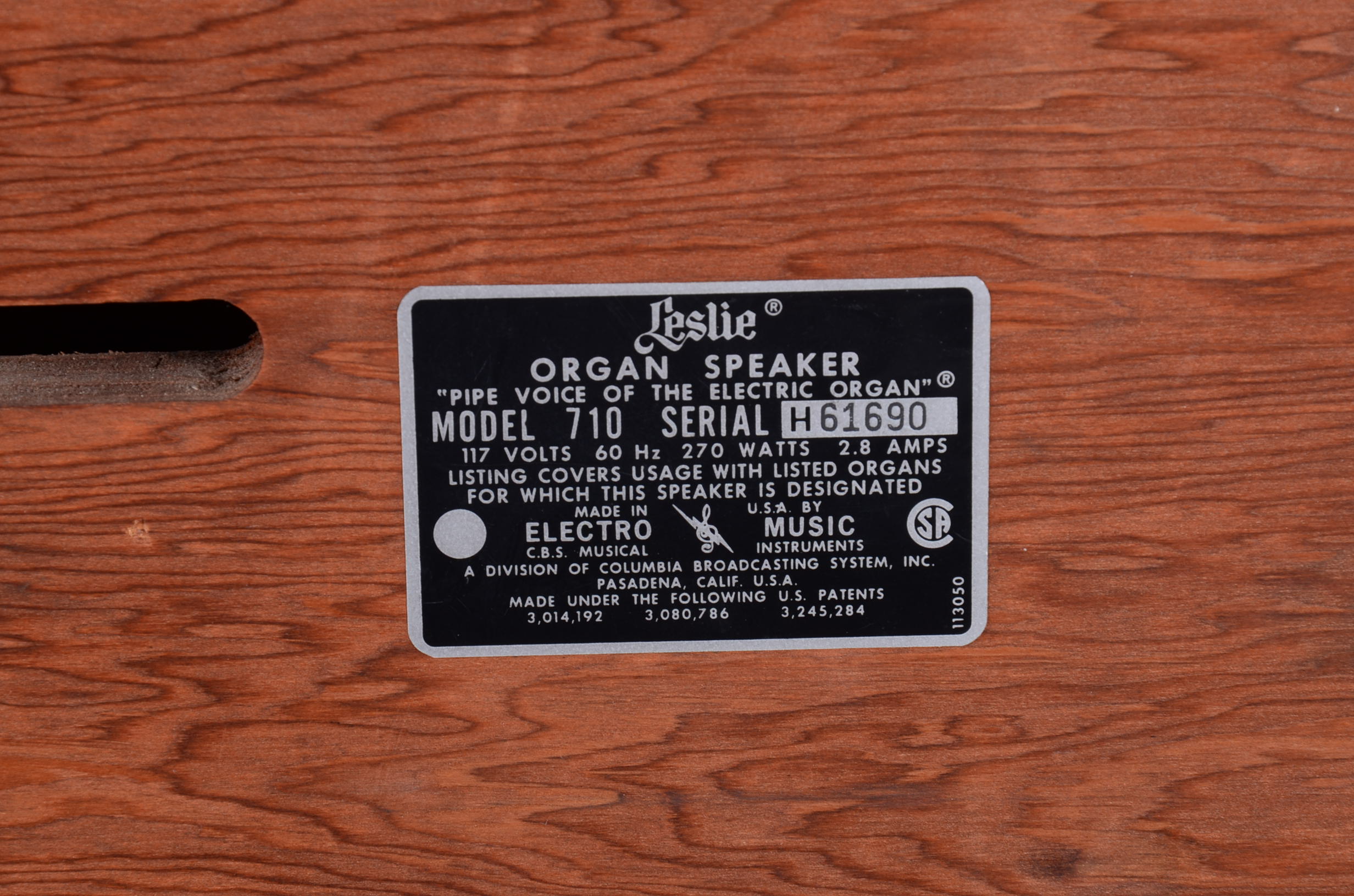 Leslie Organ Speaker with a Leslie Combo Pre-Amp II