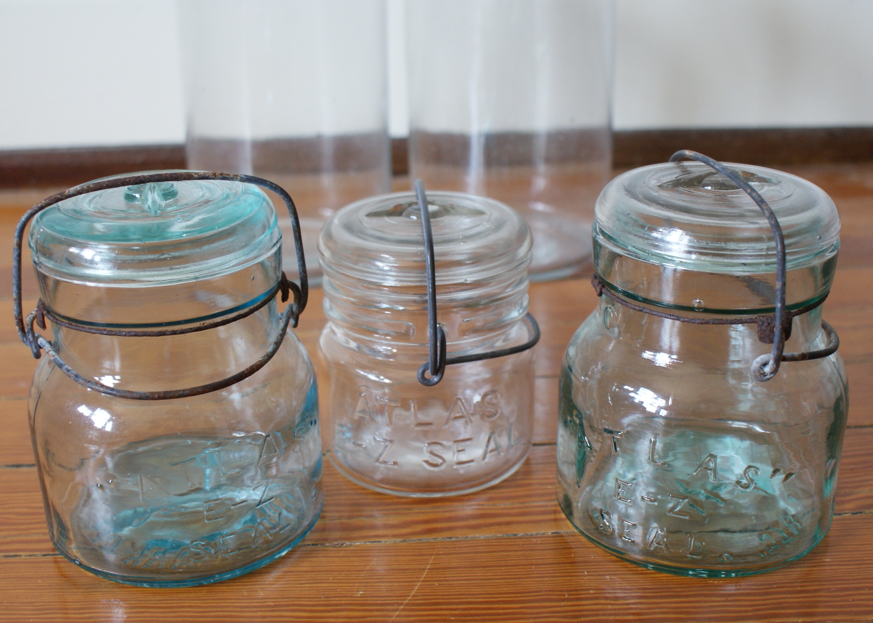 Lot Of Antique Glass Containers