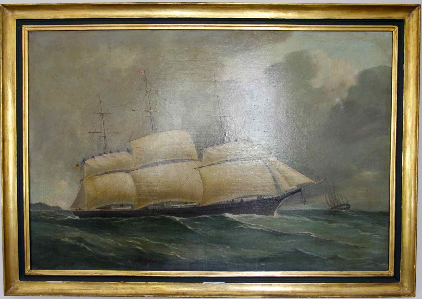 Large Maritime Oil on Canvas