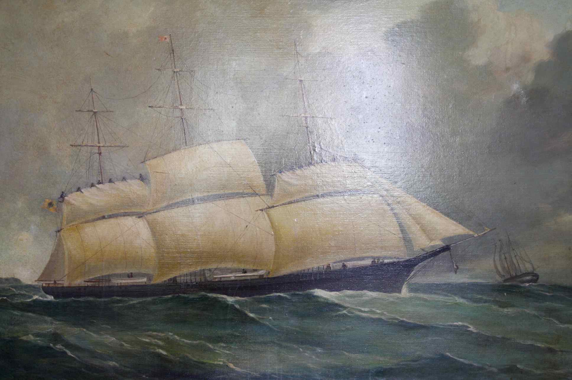 Large Maritime Oil on Canvas