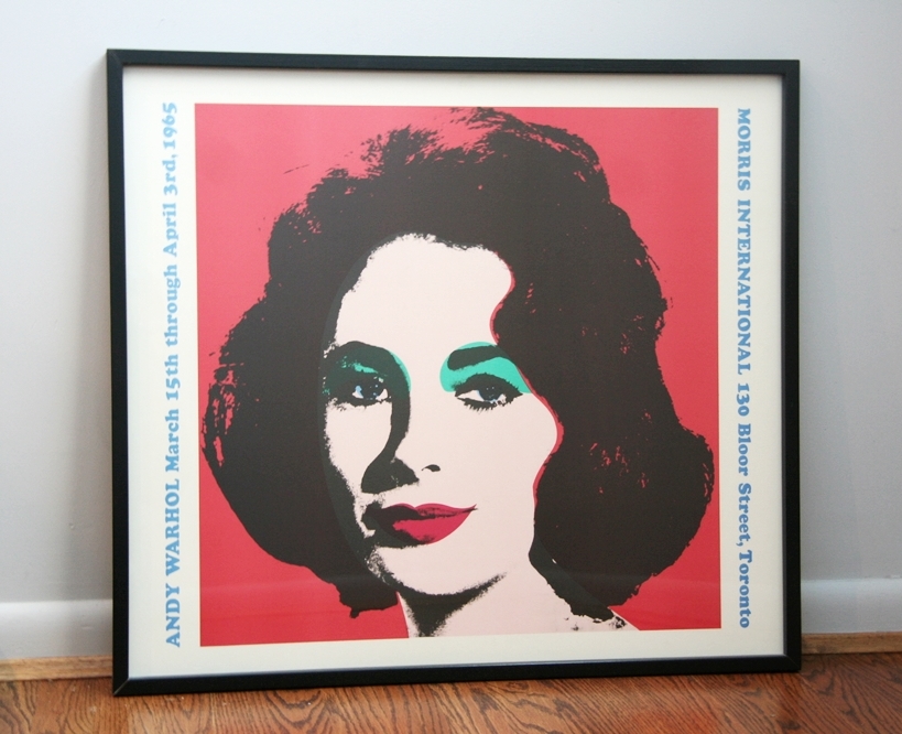 Andy Warhol Exhibition Poster, "Red Liz," Morris International,